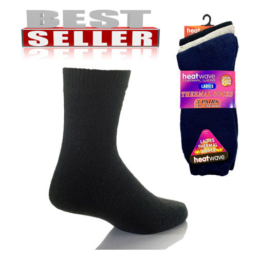 3 Pairs Ladies Heatwave Thermal Socks