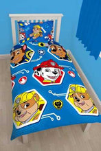 Load image into Gallery viewer, Official PAW Patrol Rescue &quot;Reversible&quot; Single Duvet Cover Bedding Set
