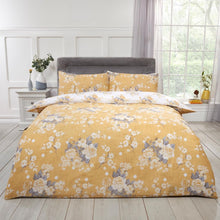 Load image into Gallery viewer, Dreamscene English Rose Ochre Duvet Cover Set
