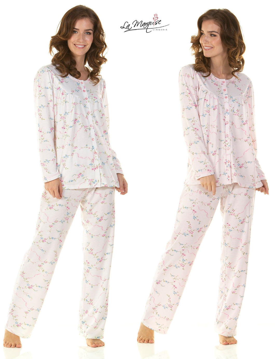 Cuddle Knit Long Sleeved Pyjamas By La Marquise