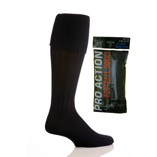 1 Pair Black Football Socks size 4-6