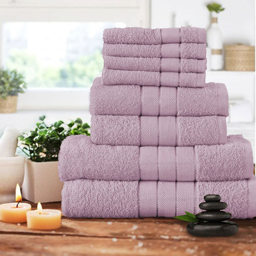 Luxurious 8 Piece Blush Pink Towel Bale Set