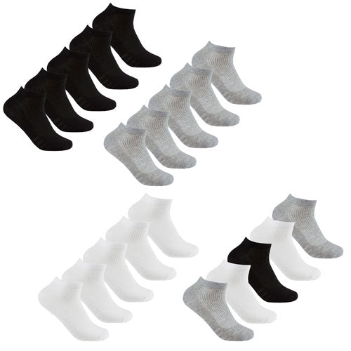 10 Pack Ladies Mesh Insert Trainer Socks Assorted