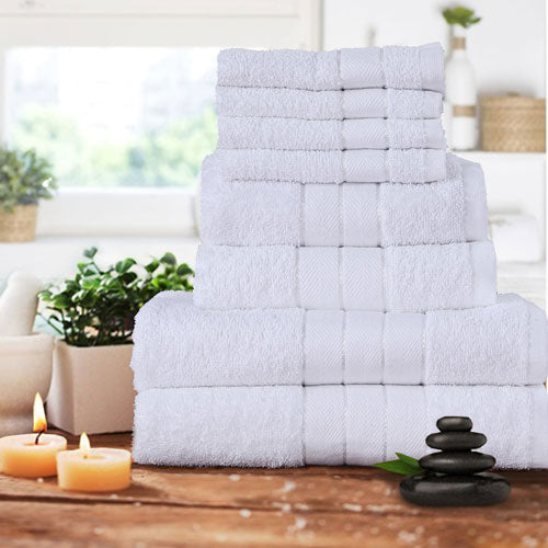 Luxurious 8 Piece White Towel Bale Set