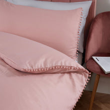 Load image into Gallery viewer, Dreamscene Pom Pom Duvet Cover Set - Blush
