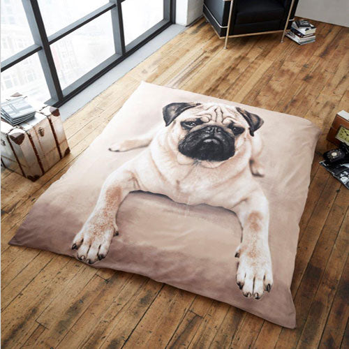 Pug Dog Mink Faux Throw 150 x 200cm