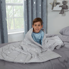 Load image into Gallery viewer, Dreamscene Kids Star Teddy Fleece Weighted Blanket, Silver Grey- 3kg
