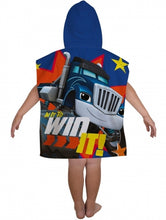 Load image into Gallery viewer, Official Blaze &amp; The Monster Machines &quot;Zoom&quot; Character Hooded Towel Poncho
