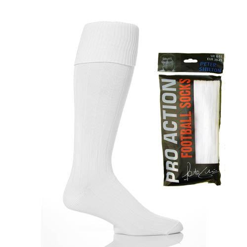 1 Pair White Football Socks size 4-6