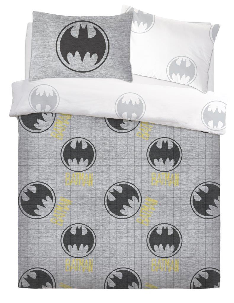 Batman Grey Double MICRO Rotary Duvet Cover Set