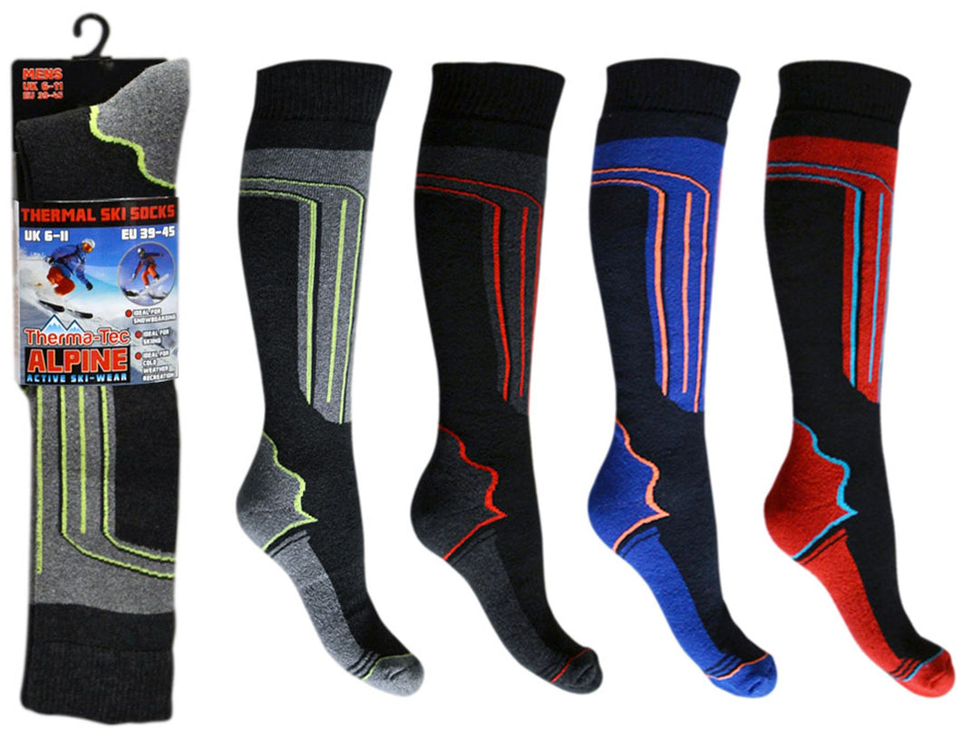 4 Pairs Mens Alphine Ski Socks