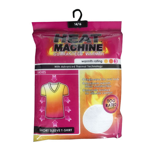 Ladies Short Sleeve Thermal Vest Heat Machine