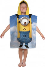 Load image into Gallery viewer, Official Despicable Me Minion &quot;Bello&quot; Character Hooded Towel Poncho
