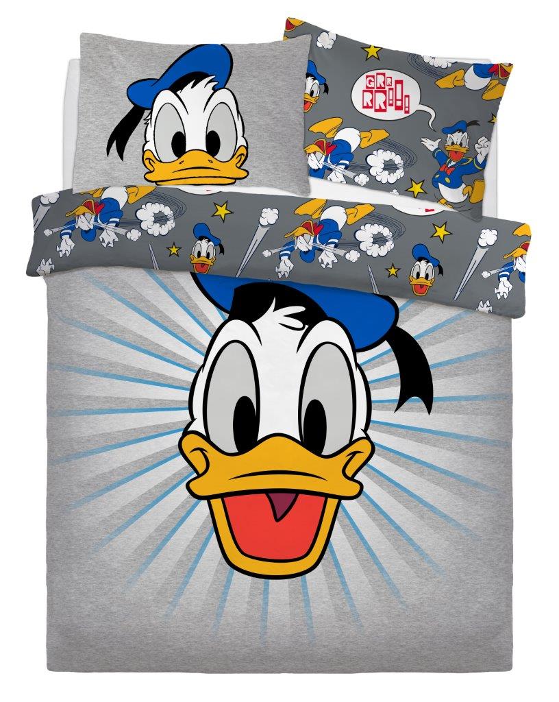 Donald Duck Graphic Double Panel Duvet Cover Set