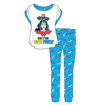 Ladies Woman Cartoon Character Wonder Woman Pyjama Set