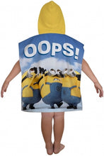 Load image into Gallery viewer, Official Despicable Me Minion &quot;Bello&quot; Character Hooded Towel Poncho
