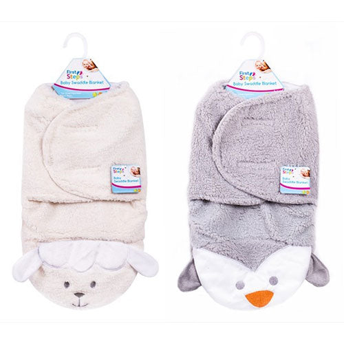 Baby Penguin/Sheep Design Swaddle Blanket