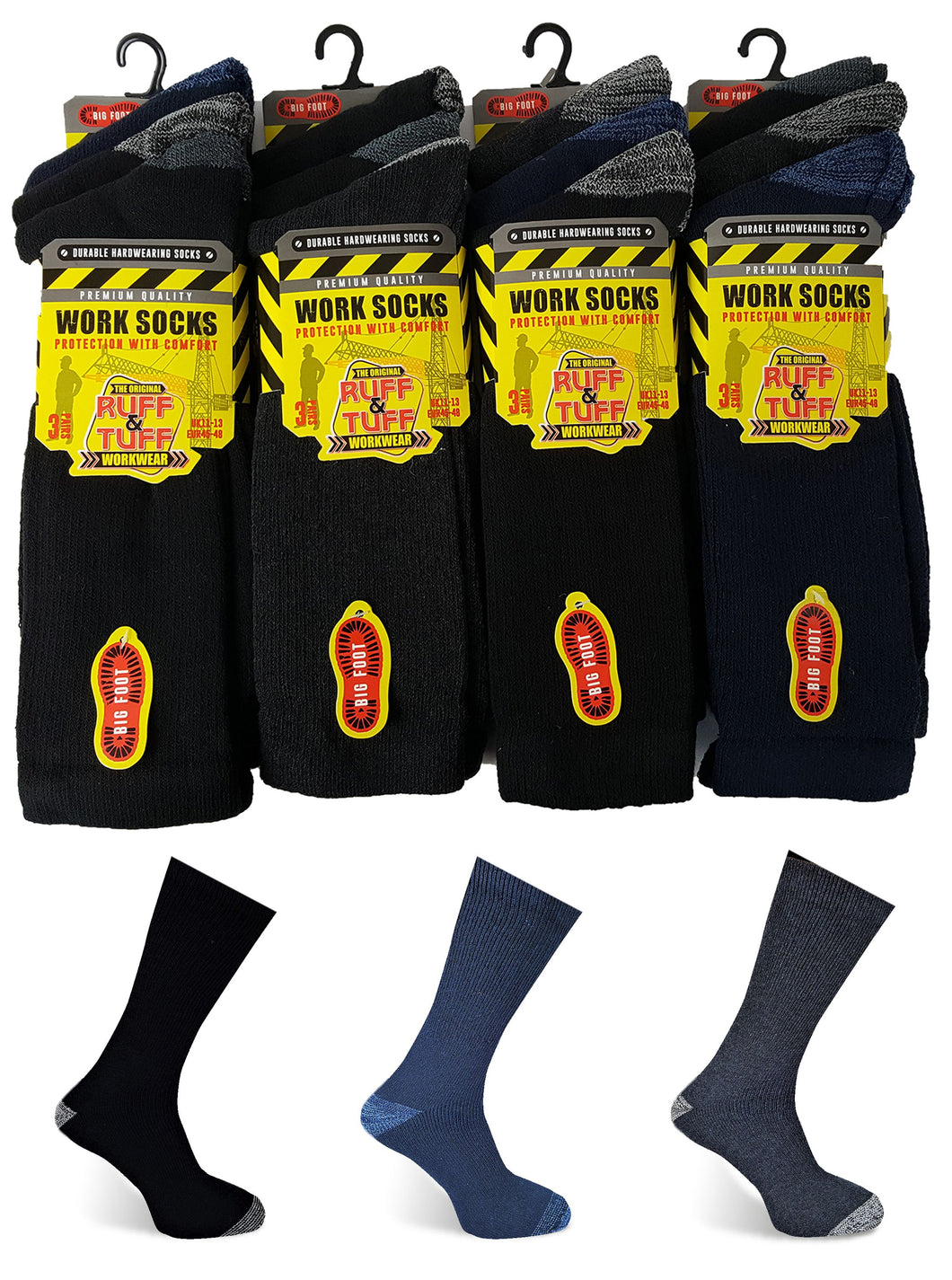 6 Pack Work Socks Mens Ultimate