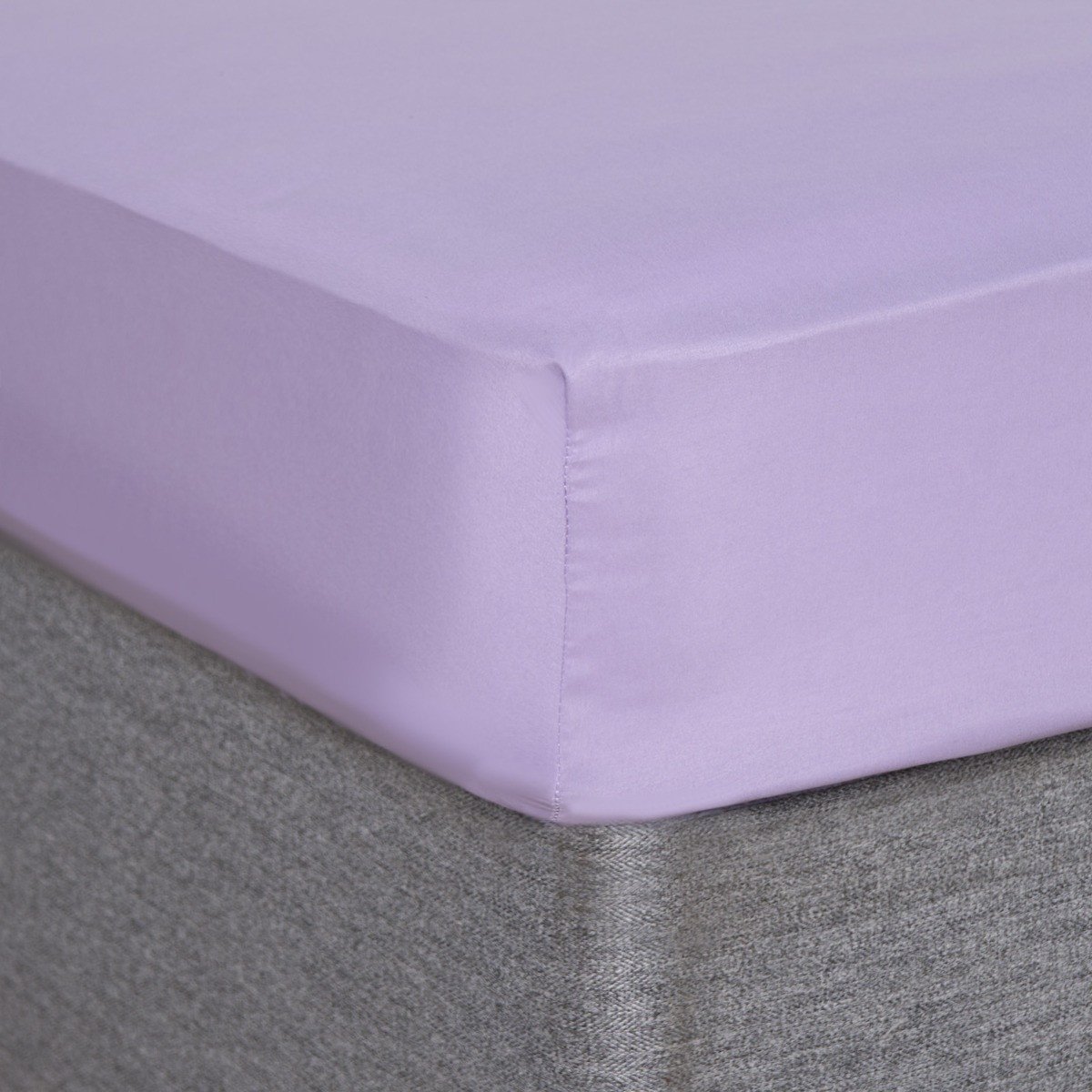 14 Brentfords Plain Dyed Fitted Sheet - Lilac - Image 1