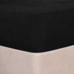 Brentfords Plain Dyed Fitted Sheet - Black - Image 2