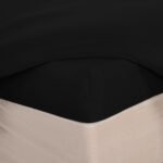 Brentfords Plain Dyed Fitted Sheet - Black - Image 4