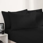 Brentfords Plain Dyed Fitted Sheet - Black