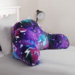 Kids Neon Gaming Fleece Cuddle Cushion - Purple