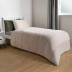 Coverless 10.5 Tog Reversible Duvet & Pillowcase - Sage/Natural - Image 7