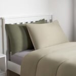 Coverless 10.5 Tog Reversible Duvet & Pillowcase - Sage/Natural - Image 5