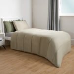 Coverless 10.5 Tog Reversible Duvet & Pillowcase - Sage/Natural - Image 4