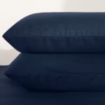 Brentfords 2 Pack Plain Dyed Housewife Pillowcases - Navy - Image 2