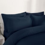 Brentfords 2 Pack Plain Dyed Housewife Pillowcases - Navy - Image 4