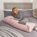 Teddy Bolster Pillow - Blush