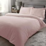 Super Soft Teddy Sherpa Duvet Set Blush Pink