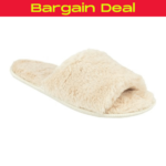 Ladies Plush Sliders Cream